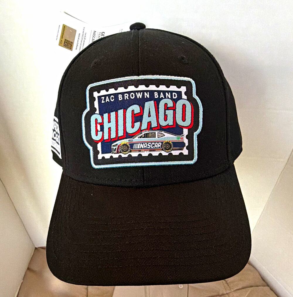 NASCAR Chicago Street Race Zac Brown Band Black Snapback Cap One Size